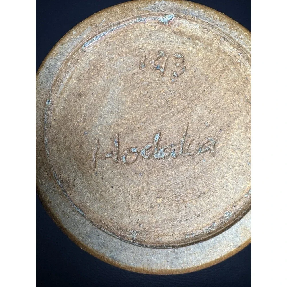 Signed Hodaka Studio Pottery Vase, ’93 – Turquoise & Celadon Stoneware Pottery